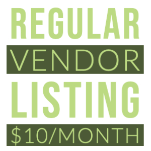 Regulary Vendor Listing $10/month