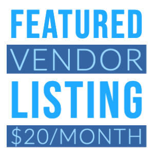 Featured Vendor Listing $20/Month